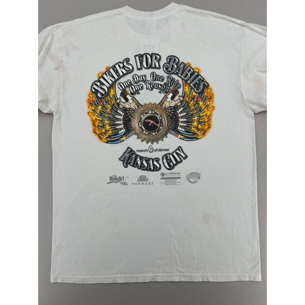 Gildan Mens Bikers for Babies 2012 Kansas City Long Sleeve Graphic T-Shirt XL - Picture 14 of 16